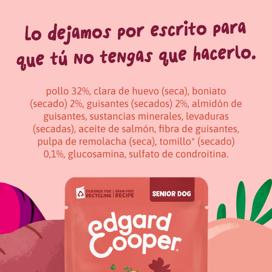 150 g Edgard & Cooper Senior Grain Free Pollo sobre para perros, , large Imagen numero 9